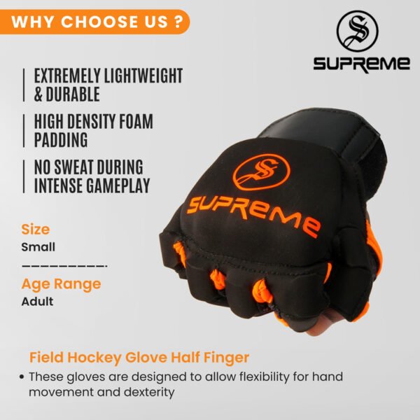 Supreme Hockey Player Glove Black/Orange (Right Hand) - Image 3