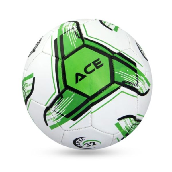 Supreme Football (Ace) Machine Stitched 32 Panel Football - Size: 3 (Pack of 1) (Green/White)