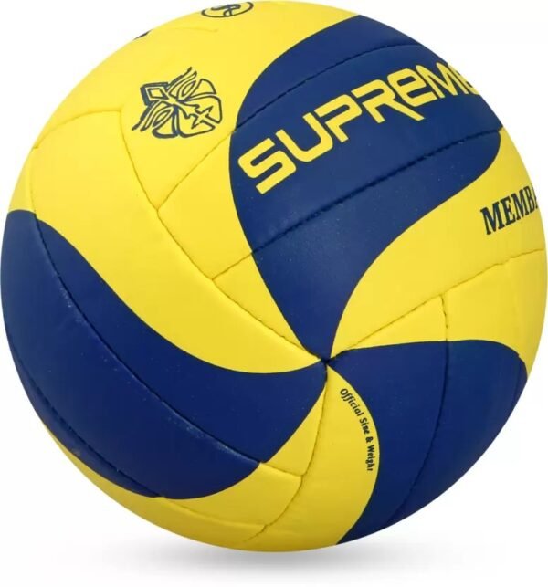 Supreme Volleyball (Memba) Size: 4  (Pack of 1, Yellow, Blue) - Image 3