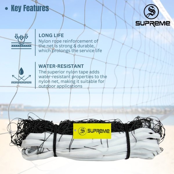 Supreme Volleyball Combo*1 (Spike Volleyball + Storm Net) Volleyball Kit - Image 2