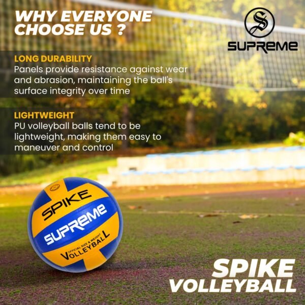 Supreme Volleyball (Spike) Size: 4 for Training/Match (Pack Of 1) - Image 7