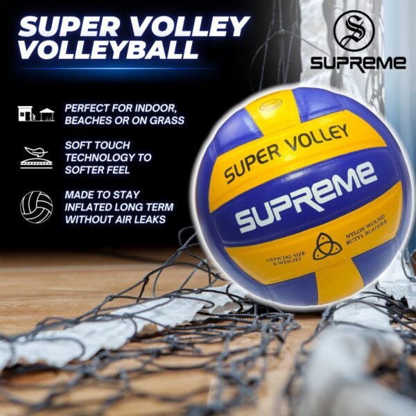 Supreme Volleyball Combo*3 (Super Volley + Super Net) Volleyball Kit - Image 5