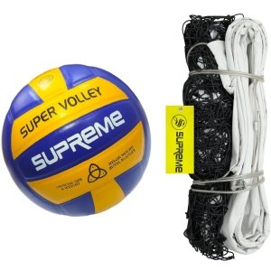 Supreme Volleyball Combo*5 ( Super Volley + Spike Net) Volleyball Kit